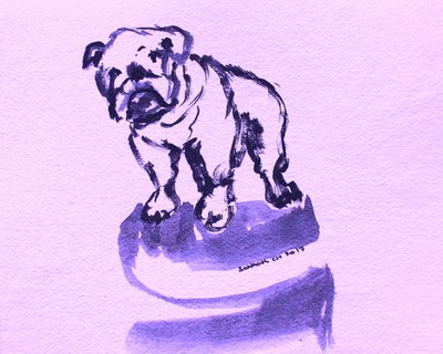 Skitse af en lilla bulldog af Santhosh ch
