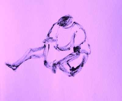 Tegning af siddende figur af Santhosh ch