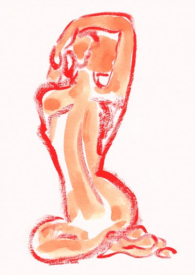 Studie af en sensuel rød figur af Santhosh ch