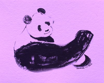 Stærk panda, der viser muskler af Santhosh ch