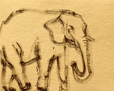 Skitse af en vild elefant af Santhosh ch