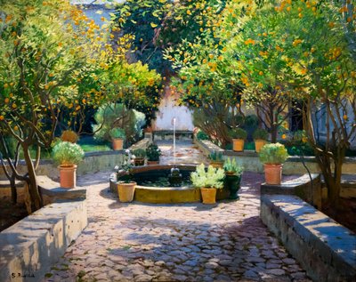Appelsintræernes gård af Santiago Rusinol i Prats