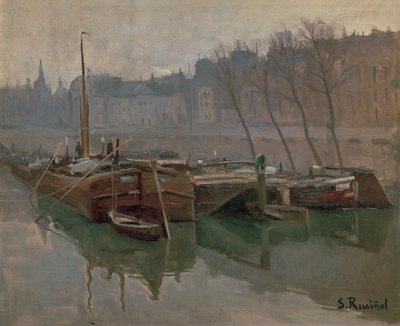 Både på Seinen af Santiago Rusiñol