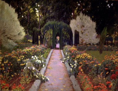 Gardens of Aranjuez (The Arbour) af Santiago Rusiñol