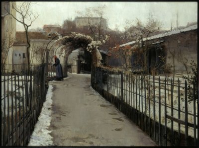Have om vinteren af Santiago Rusiñol
