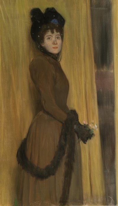 Portræt af Miss Mc Flower af Santiago Rusiñol