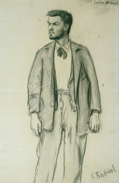 Portræt af Carles Mani af Santiago Rusiñol