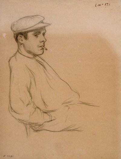 Portræt af en mand af Santiago Rusiñol