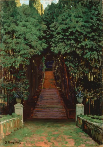 Trapper i haven af Santiago Rusiñol