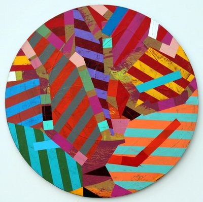 Twixt Heaven & Earth II-A (akryl på cirkulær plade) af Sara Hayward