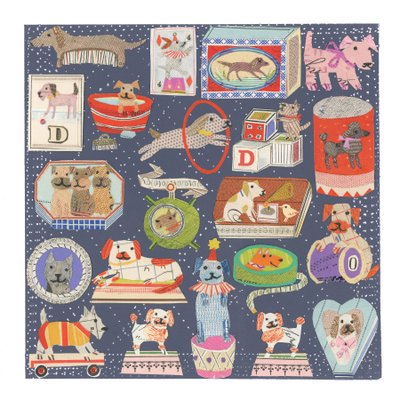 D er for hund, 2022 (udklipscollage) af Sarah Battle