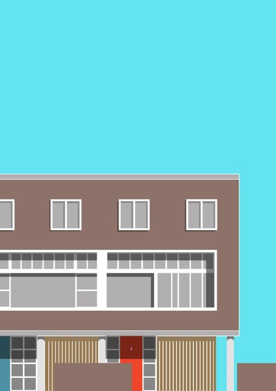 1-3 Willow Road, 2020 (digital) af Sarah Evans