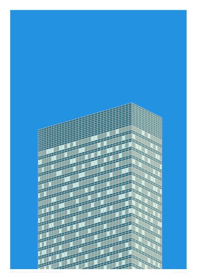 390 Park Avenue, NYC, 2014 (grafisk giclee-print) af Sarah Evans