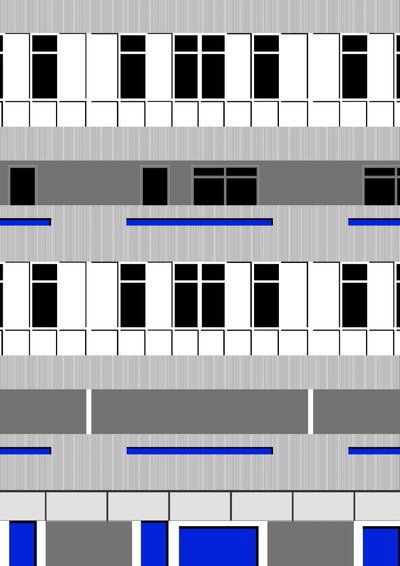 Brutalist Block, 2018 (digital) af Sarah Evans