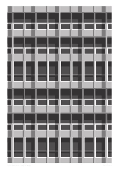 Brutalistisk facade, 2015 (digital) af Sarah Evans