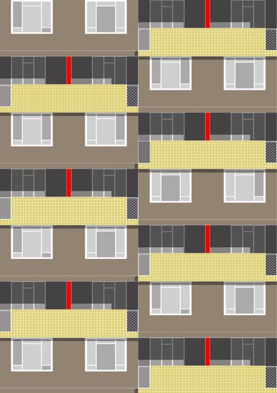 Spa Green Estate, 2017 (digital) af Sarah Evans