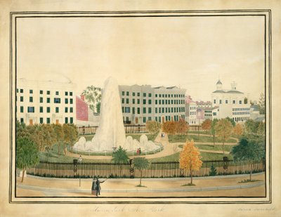 Union Park, New York, ca. 1845. af Sarah Fairchild