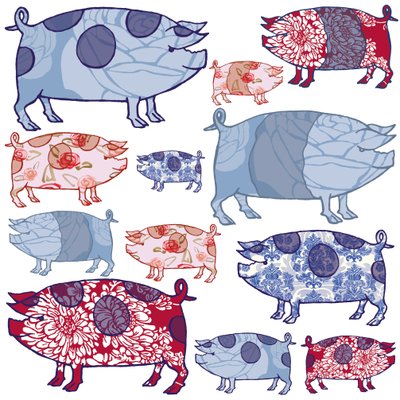 Piggy in the Middle, 2005 (digital) af Sarah Hough