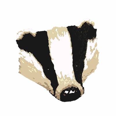 Badger, 2018, (digital tegning) af Sarah Thompson Engels