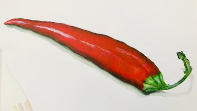 Rød chili peber, 2020 af Sarah Thompson Engels