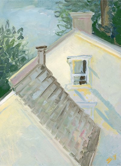Golden Light, ca. 2020 (olie på lærred) af Sarah Tudor