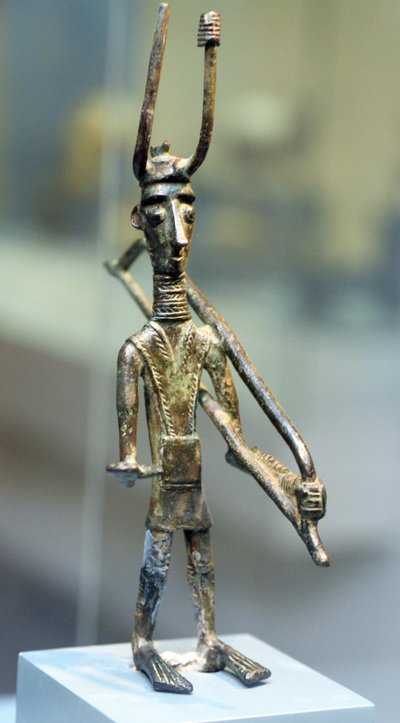 Bronzefigur af en kriger, ca. 1800-1200 f.Kr. (bronze) af Sardinia Nuragic Civilization