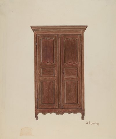 Garderobeskab, ca. 1939. af Sarkis Erganian