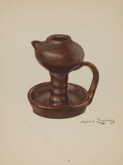 Fedtlampe, ca. 1939. af Sarkis Erganian