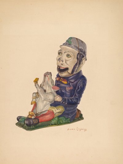 Legetøjsbank: Paddy and the Pig, ca. 1938. af Sarkis Erganian