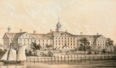 Alms House Hospital, Bellevue, Bellevue hospital, New York af Sarony and Major