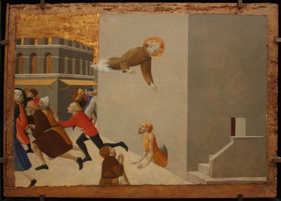 Den velsignede Ranieri befrier de fattige fra et florentinsk fængsel fra Borgo del Santo Sepolcro altertavle, 1437-1444 af Sassetta
