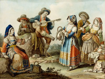 En napolitansk sang, 1882 af Saviero Xavier della Gatta