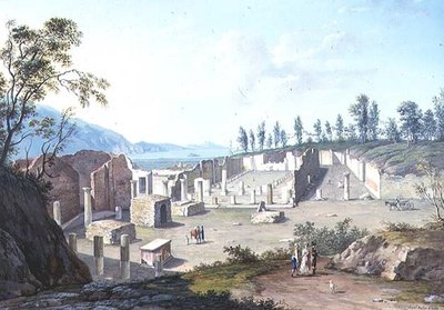 Store turister ved ruinerne i Pozzuoli, nær Napoli af Saviero Xavier della Gatta