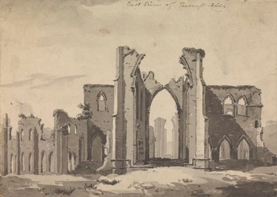East View of Furness Abbey af Sawrey Gilpin