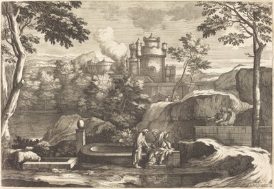 Jesus og samaritaneren af Sébastien Bourdon