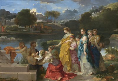 Fundet af Moses, ca. 16551660. af Sébastien Bourdon