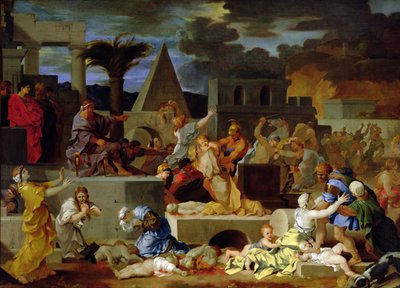 The Massacre of the Innocents (olie på lærred) af Sébastien Bourdon