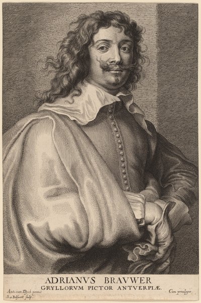 Adriaen Brouwer af Schelte Adams Bolswert after Sir Anthony van Dyck