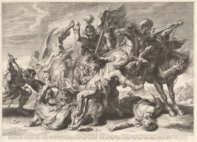 Løvejagt af Schelte Adams Bolswert after Sir Peter Paul Rubens