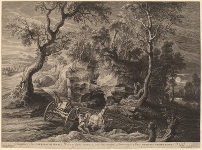 Klippelandskab af Schelte Adams Bolswert after Sir Peter Paul Rubens