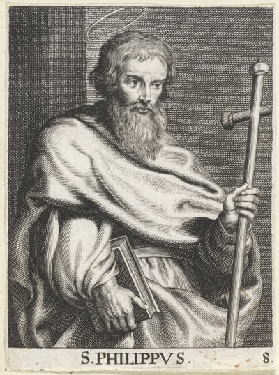 H. Philippus S. Philippus (titel på objekt) Kristus, Maria og apostlene (serietitel) af Schelte Adamsz. Bolswert (possibly)