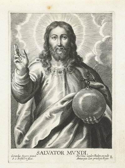 Før Kristus als Salvatore Salvatore Mavandi (titel på objekt) af Schelte Adamsz. Bolswert
