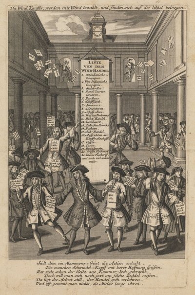 Vindhandlere slipper penge..., ca 1720 af Schmid