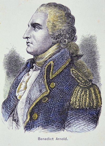 Benedict Arnold (farve litho) af School American