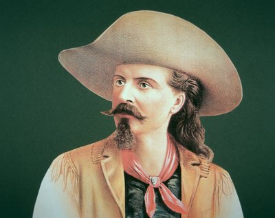 Buffalo Bill (1846-1917) (farve litho) af School American