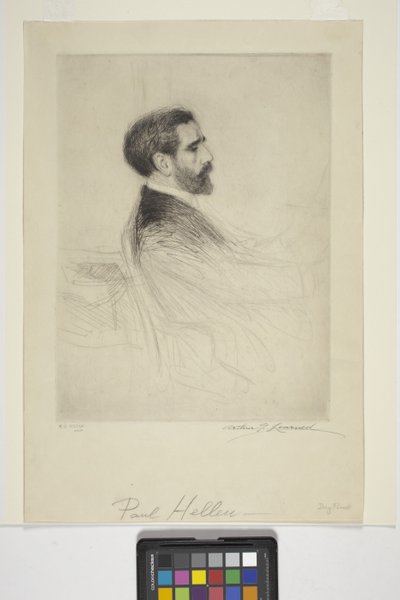Portræt af Paul Helleu (blæk) af School American