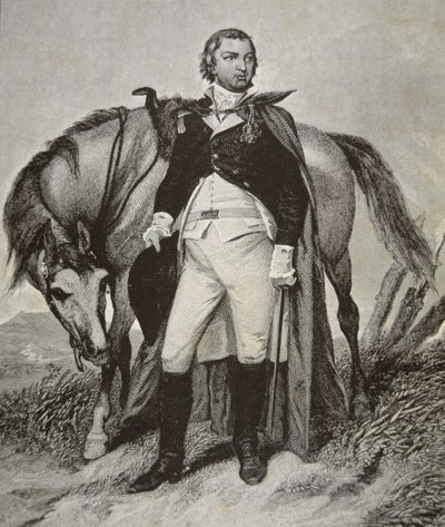 Portræt af Nathanael Greene (litho) af School American