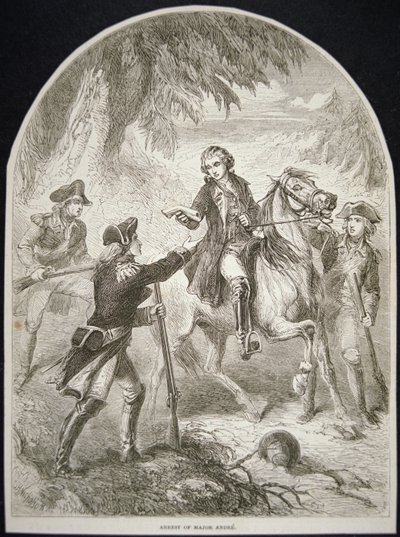 Anholdelsen af major Andre (litho) af School American