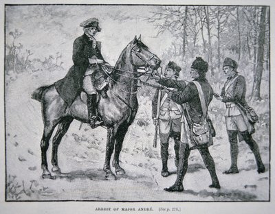 Tilfangetagelsen af major John Andre (litho) af School American