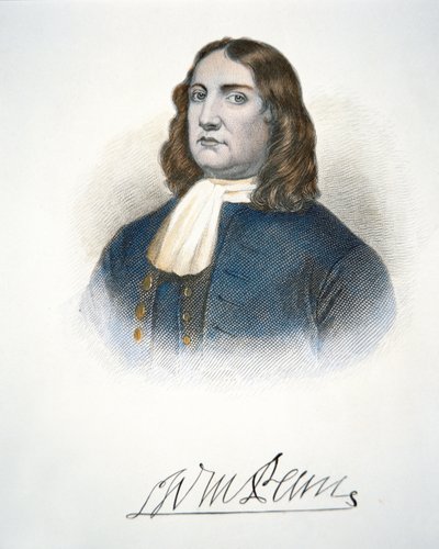 William Penn (farve litho) af School American